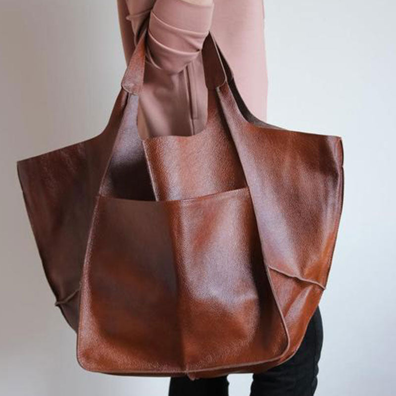 Sac Cabas Oversize Femme – Coutures Apparentes & Grand Format