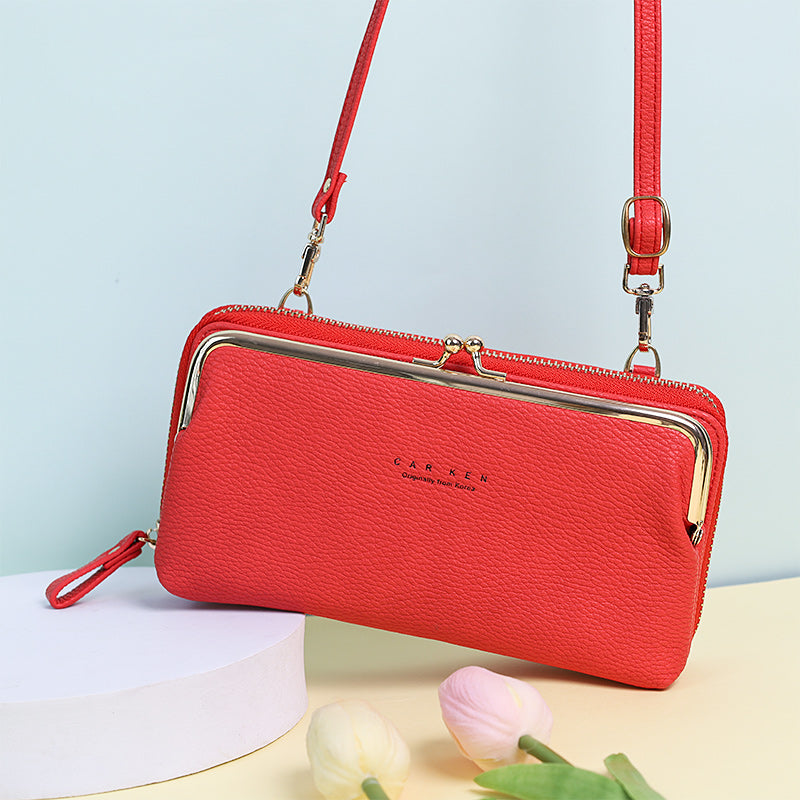 Sac Téléphone Bandoulière Femme – Portefeuille Multi-Compartiments