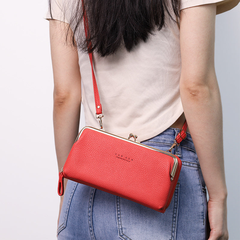 Sac Téléphone Bandoulière Femme – Portefeuille Multi-Compartiments