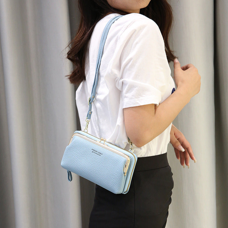 Sac Téléphone Bandoulière Femme – Portefeuille Multi-Compartiments