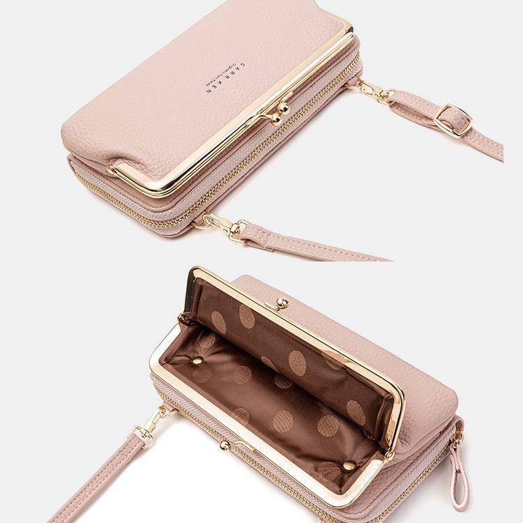 Sac Téléphone Bandoulière Femme – Portefeuille Multi-Compartiments