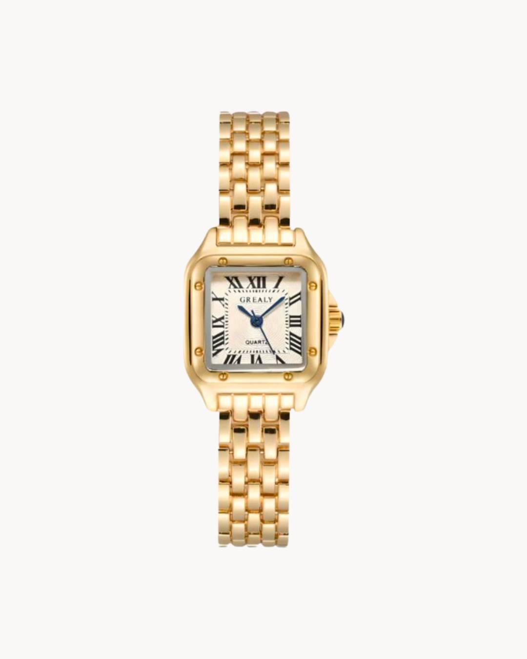 Montre Femme | Quartz | Cadran Carré | Chiffres Romains