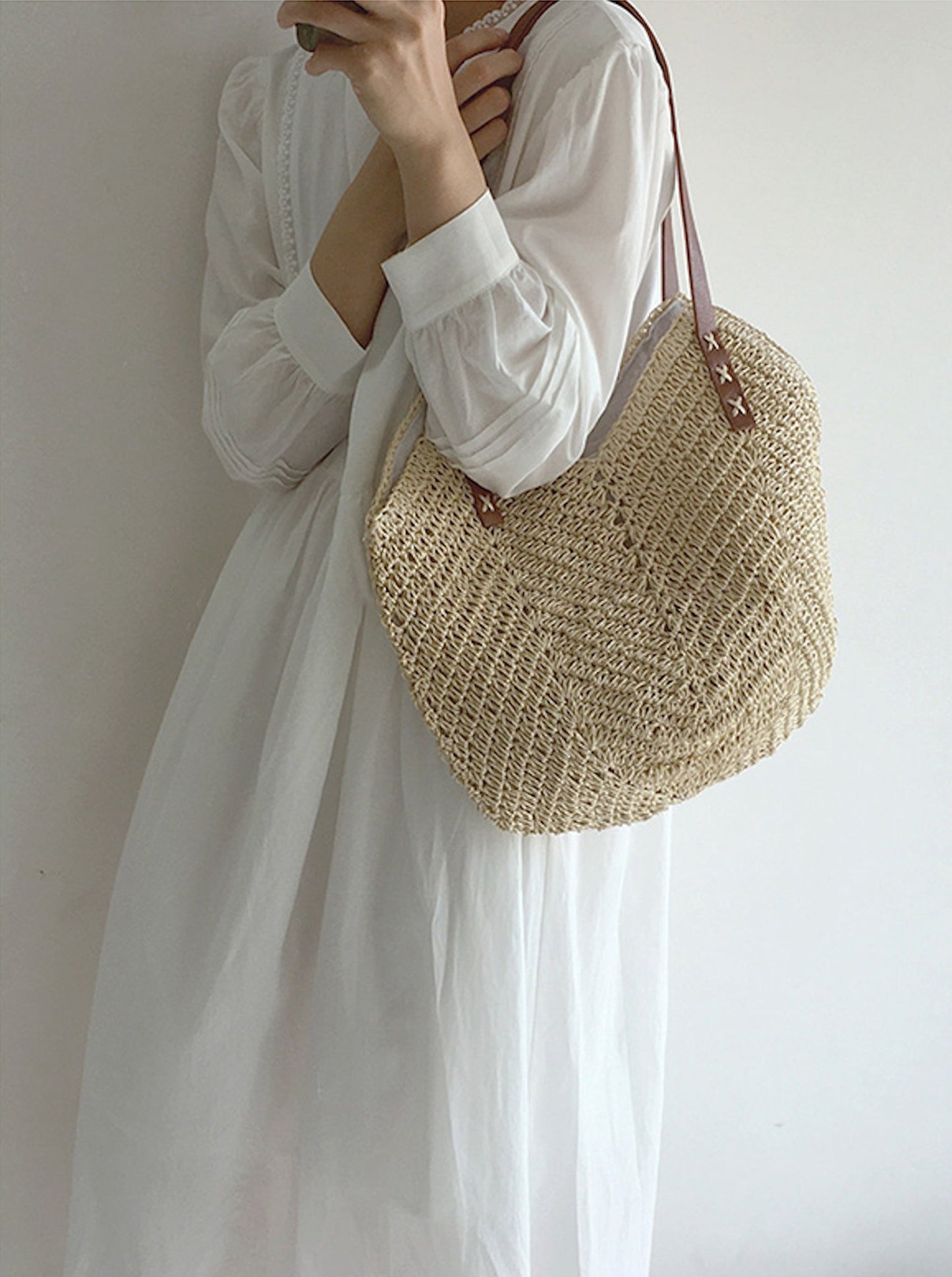 Sac Cabas en Paille Femme – Motif Chevrons & Grand Format