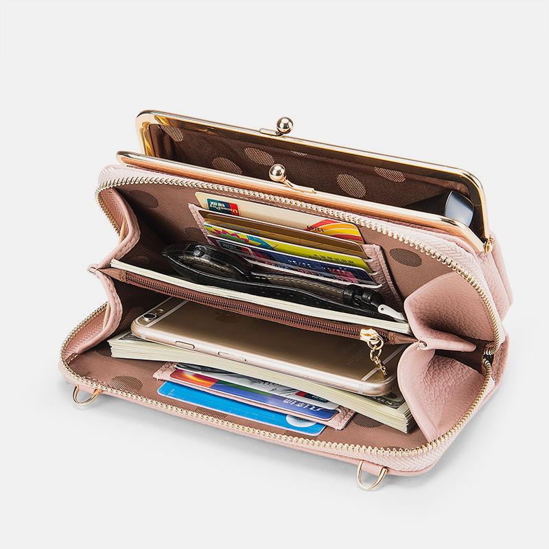 Sac Téléphone Bandoulière Femme – Portefeuille Multi-Compartiments