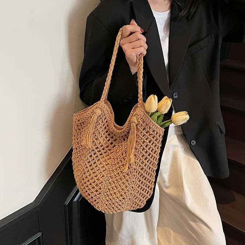 Sac cabas en crochet | Femme | Léger | Grand format