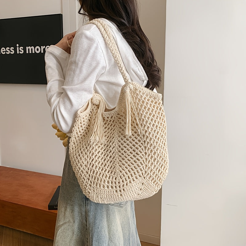 Sac cabas en crochet | Femme | Léger | Grand format
