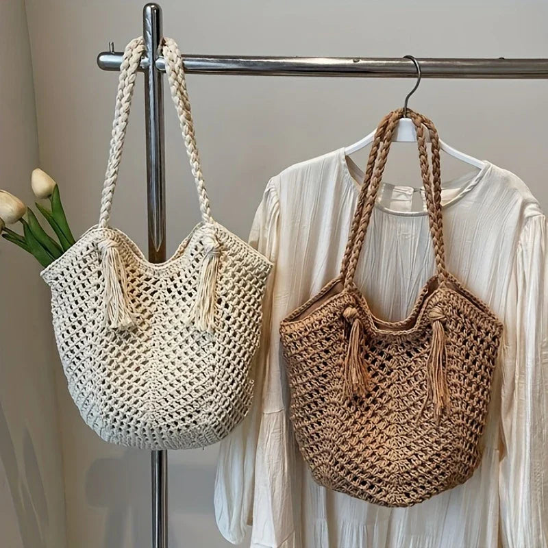 Sac cabas en crochet | Femme | Léger | Grand format