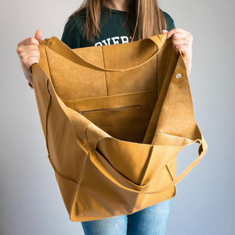 Sac Cabas Oversize Femme – Coutures Apparentes & Grand Format