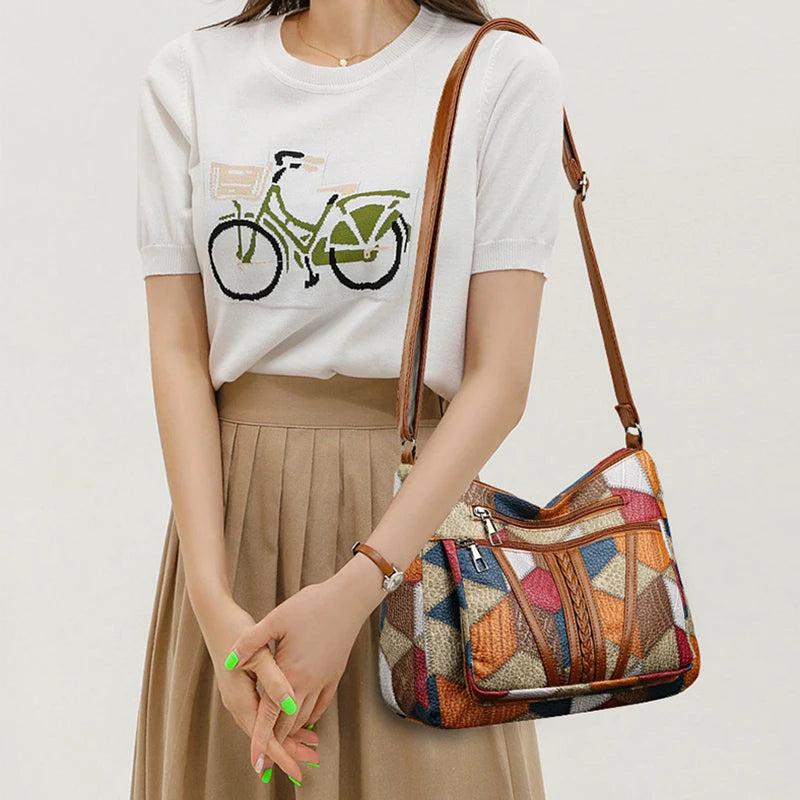 Sac Bandoulière Patchwork Femme – Original et Élégant