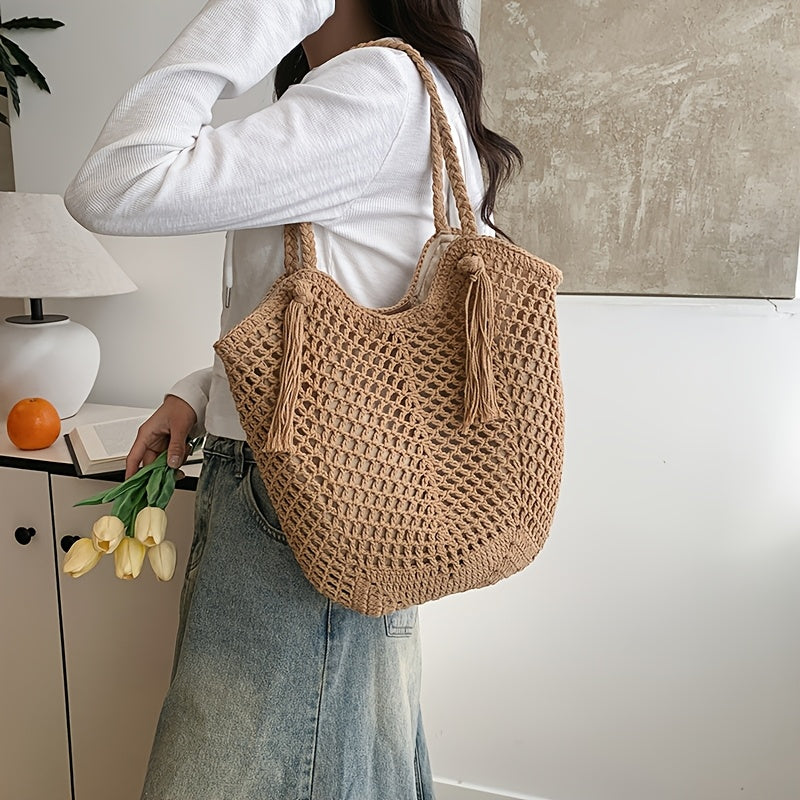 Sac cabas en crochet | Femme | Léger | Grand format