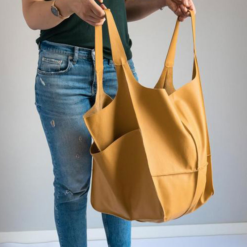 Sac Cabas Oversize Femme – Coutures Apparentes & Grand Format