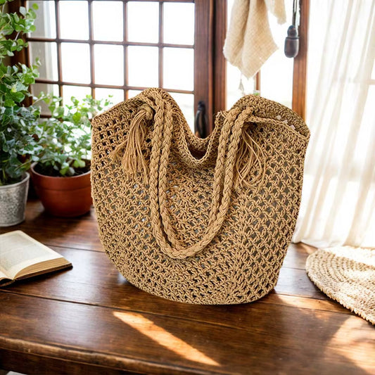 Sac cabas en crochet | Femme | Léger | Grand format