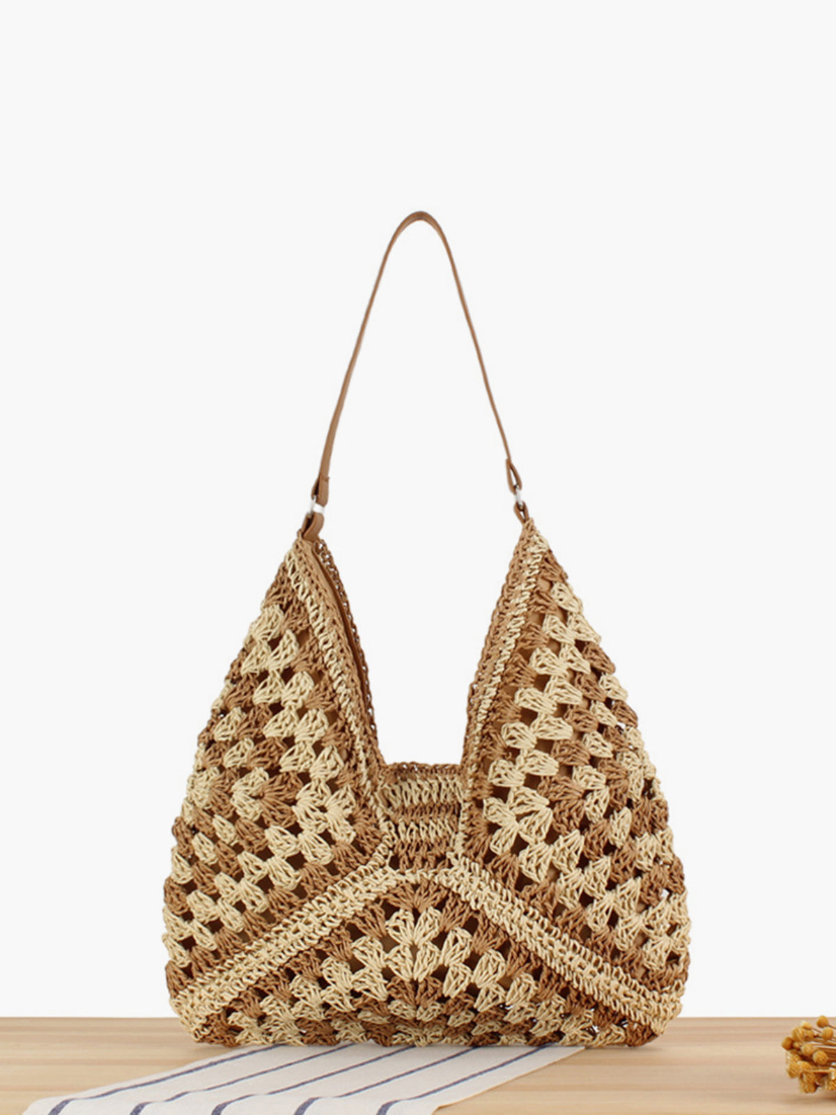 Sac Cabas en Crochet Femme – Grand Sac Bohème pour le Quotidien