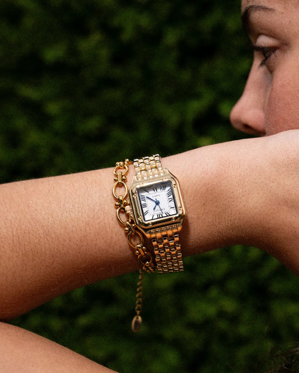 Montre Femme | Quartz | Cadran Carré | Chiffres Romains
