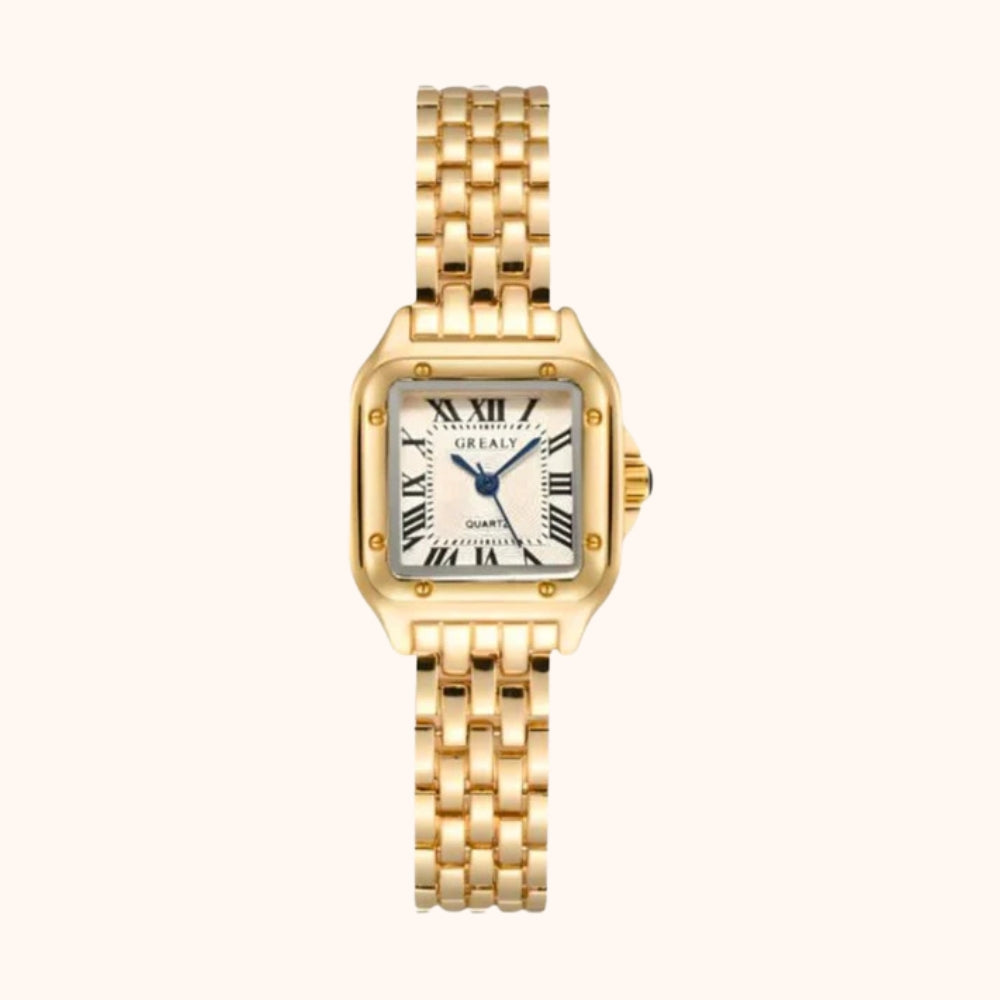 Montre Femme | Quartz | Cadran Carré | Chiffres Romains
