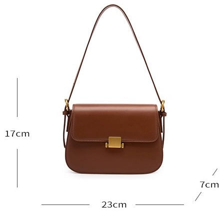 Sac Bandoulière Femme – Rabat Élégant & Détails Dorés