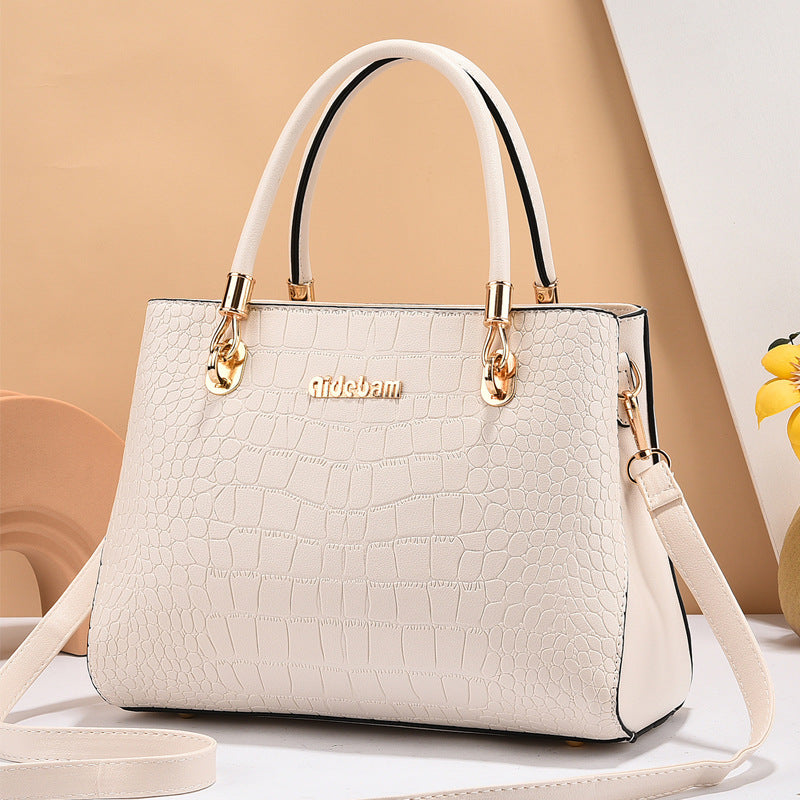 Sac à Main Femme Effet Croco – Grand Sac Bandoulière Élégant