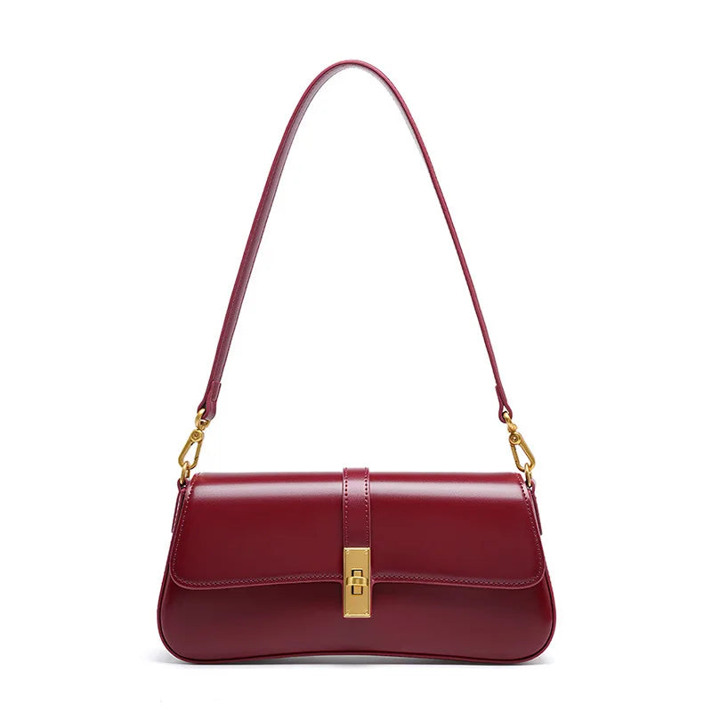 Sac Bandoulière Femme – Format Compact à Fermoir Doré
