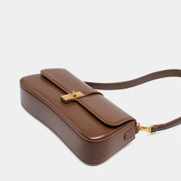Sac Bandoulière Femme – Format Compact à Fermoir Doré