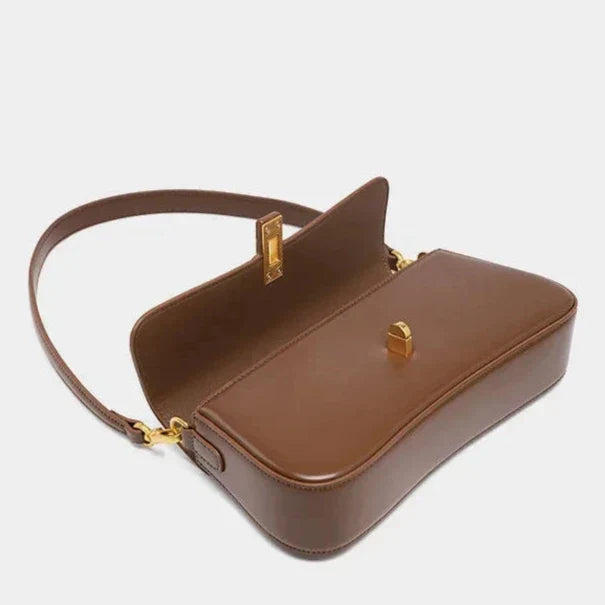 Sac Bandoulière Femme – Format Compact à Fermoir Doré