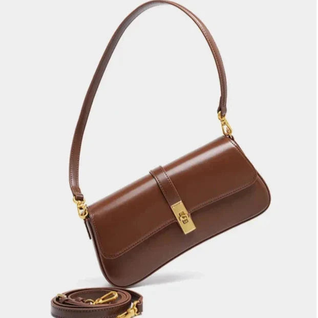 Sac Bandoulière Femme – Format Compact à Fermoir Doré