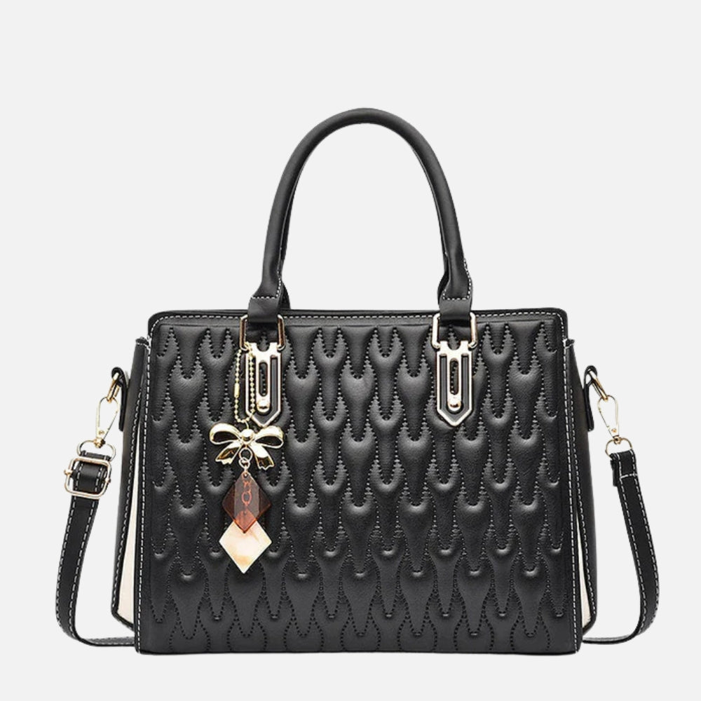 Sac à Main Femme – Motif Relief & Bandoulière Réglable