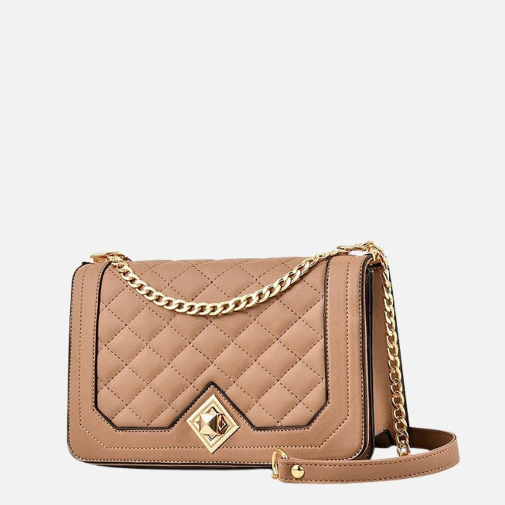 Sac Bandoulière Matelassé Femme – Bandoulière Amovible & Finitions Dorées