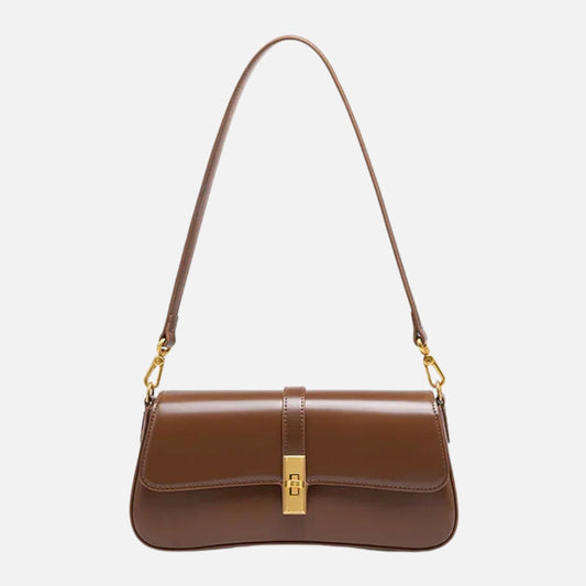 Sac Bandoulière Femme – Format Compact à Fermoir Doré