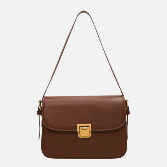 Petit Sac Bandoulière Femme – Fermoir Doré & Format Compact