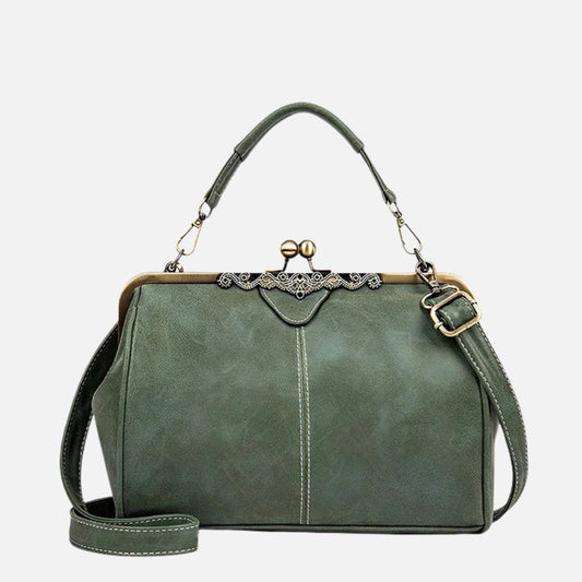 Sac à Main Vintage Femme – Sac Bandoulière Élégant à Fermoir Rétro