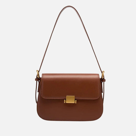 Sac Bandoulière Femme – Rabat Élégant & Détails Dorés