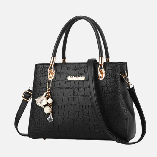Sac à Main Femme Effet Croco – Grand Sac Bandoulière Élégant