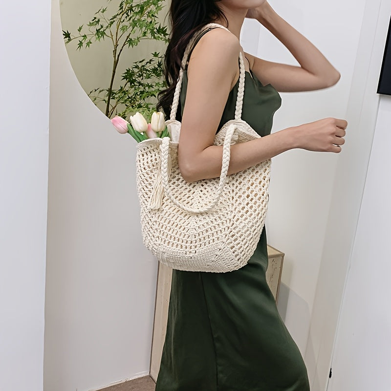 Sac cabas en crochet | Femme | Léger | Grand format