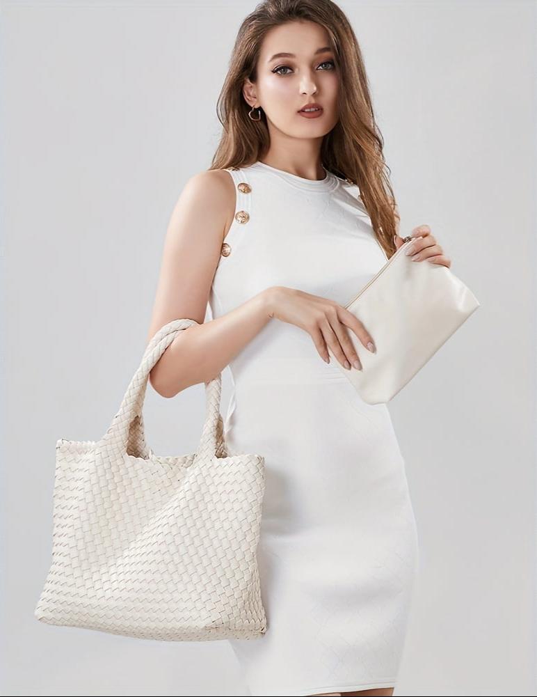 Sac Cabas Tressé Femme – Grand Format & Doublure Intérieure