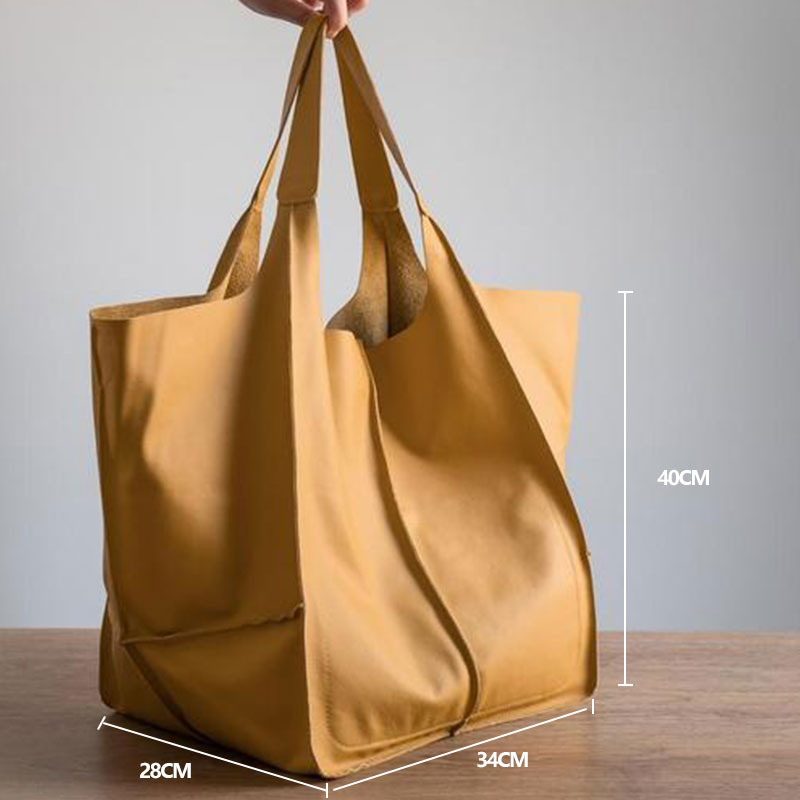 Sac Cabas Oversize Femme – Coutures Apparentes & Grand Format