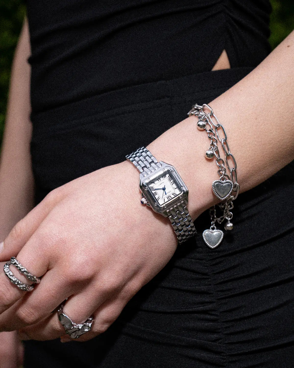 Montre Femme | Quartz | Cadran Carré | Chiffres Romains