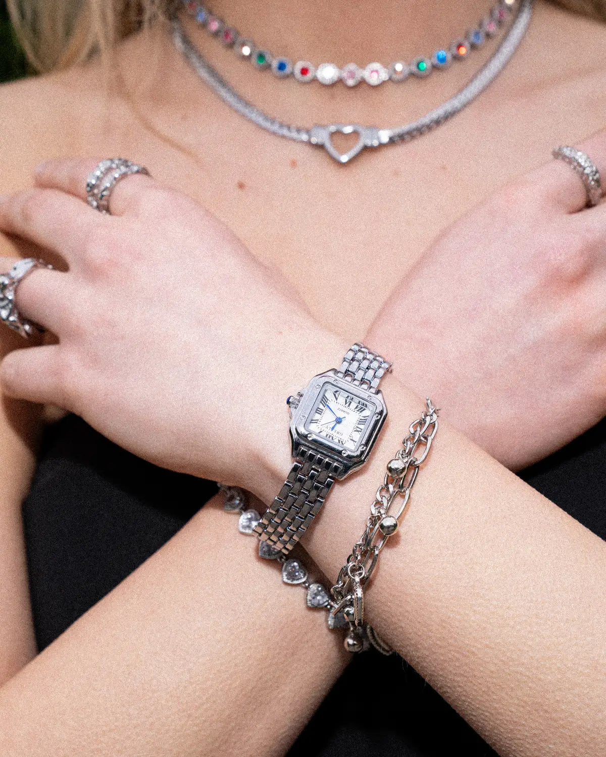 Montre Femme | Quartz | Cadran Carré | Chiffres Romains