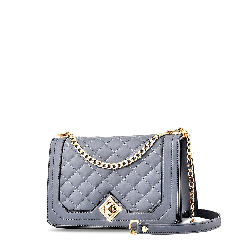 Sac Bandoulière Matelassé Femme – Bandoulière Amovible & Finitions Dorées
