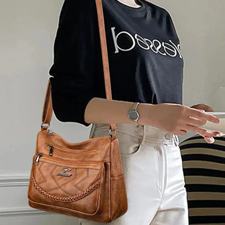 Sac Bandoulière Femme – Multiples Poches Zippées