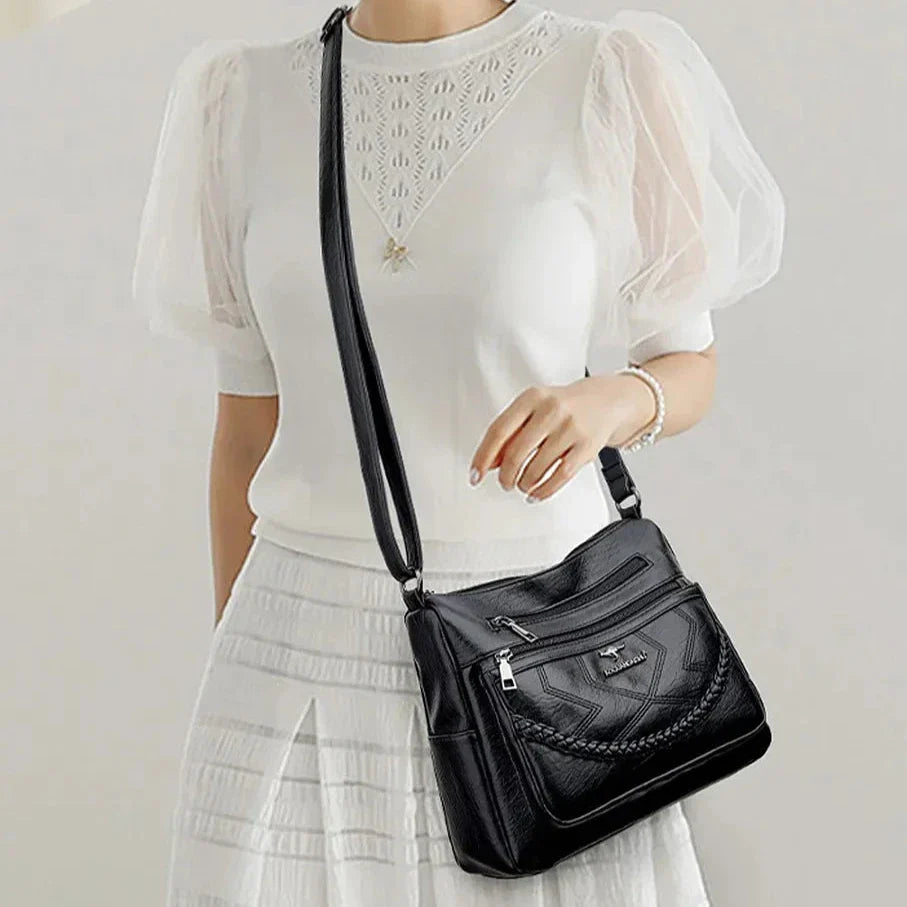 Sac Bandoulière Femme – Multiples Poches Zippées