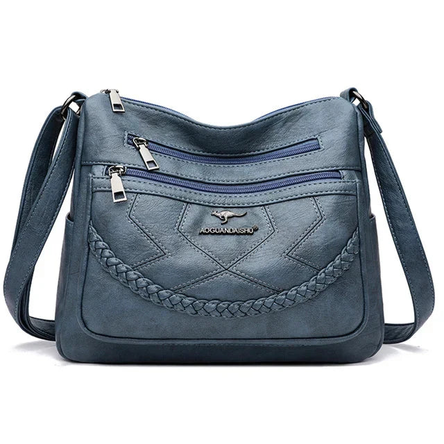 Sac Bandoulière Femme – Multiples Poches Zippées