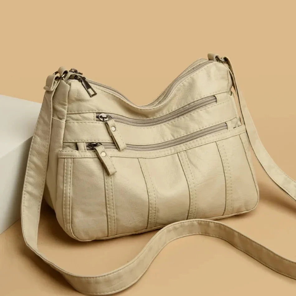Sac Bandoulière Femme – Léger à Poches Zippées
