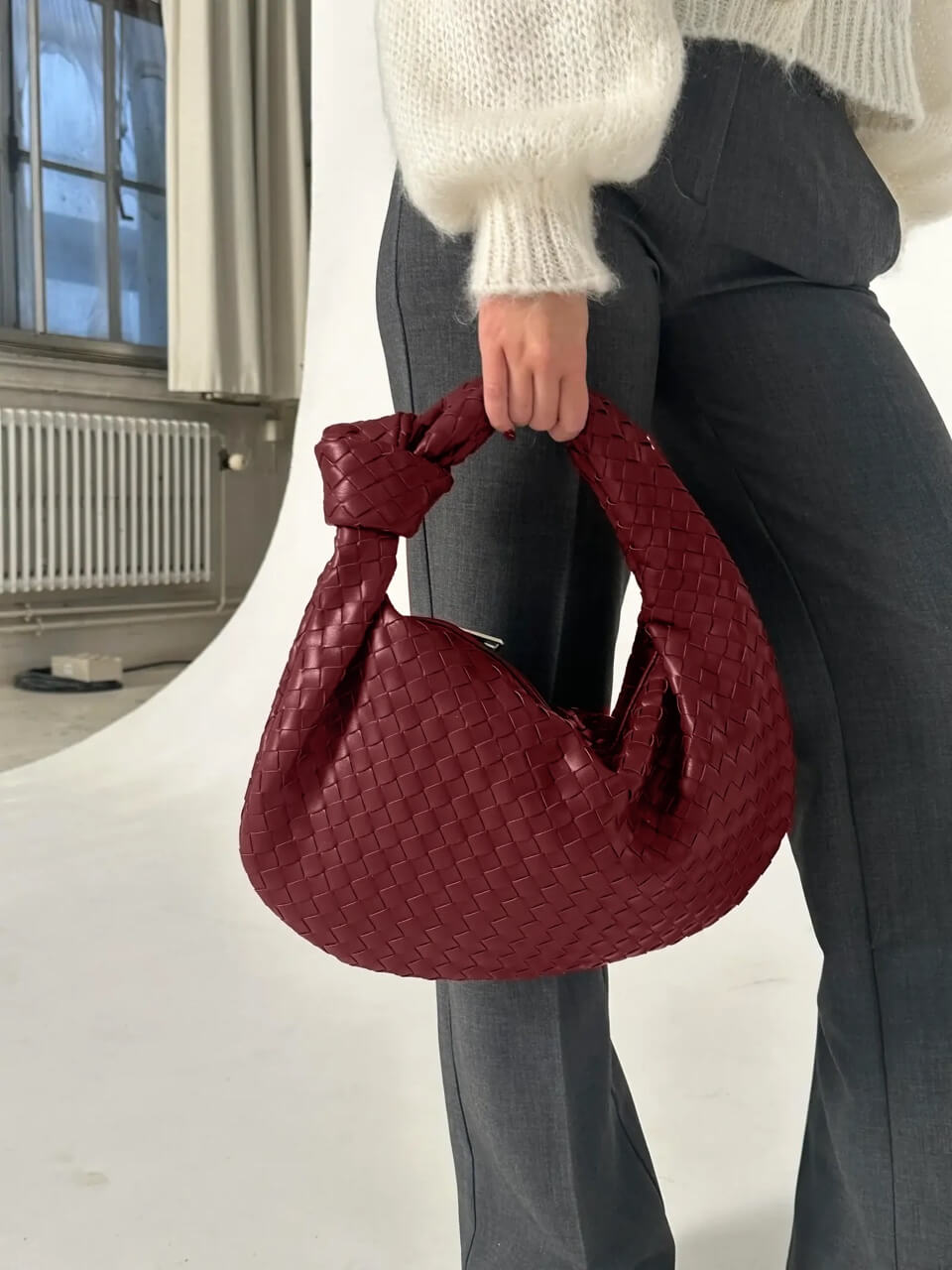 Sac Bandoulière Tressé Femme – Nœud Élégant & Format Compact