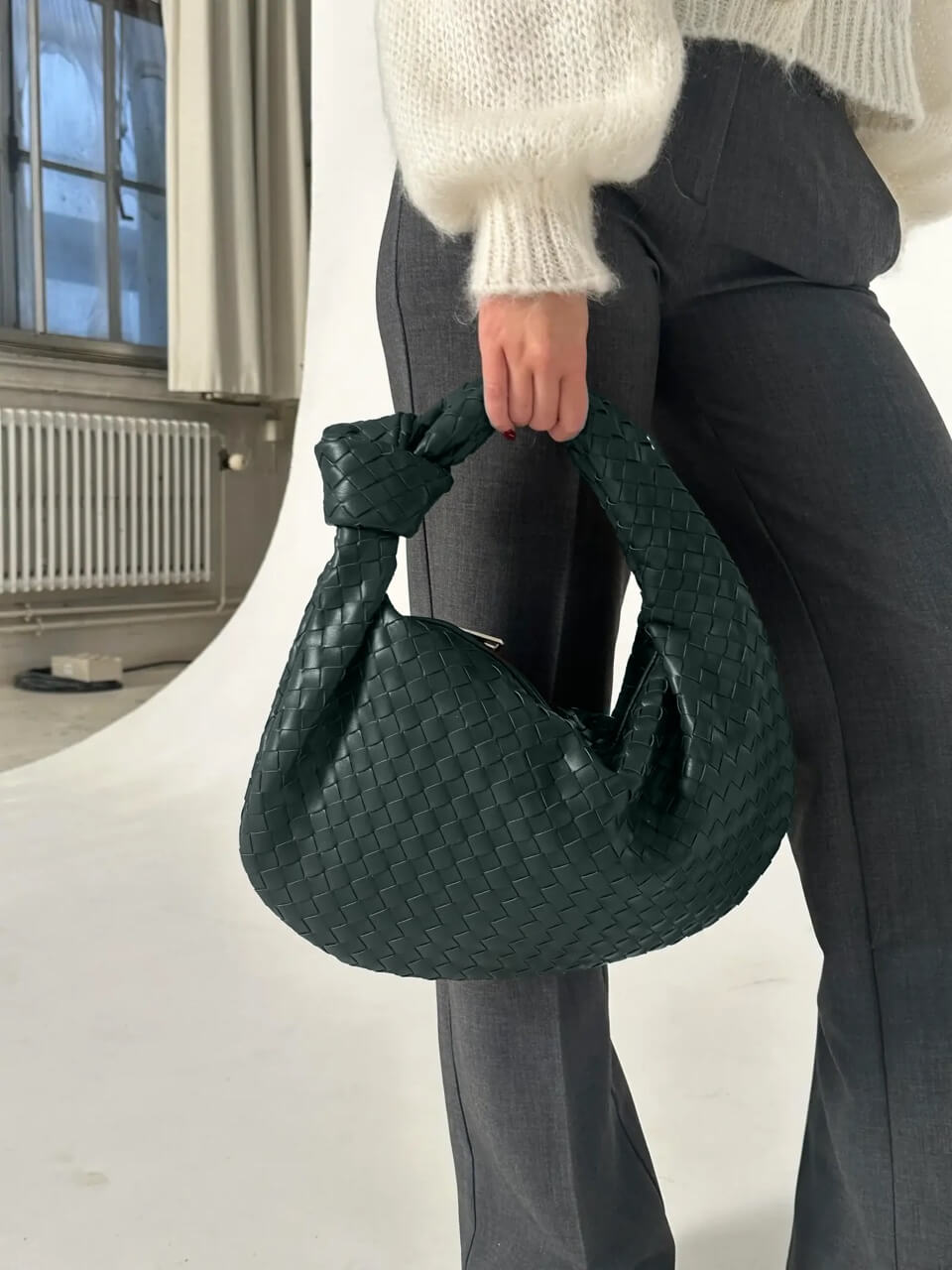 Sac Bandoulière Tressé Femme – Nœud Élégant & Format Compact