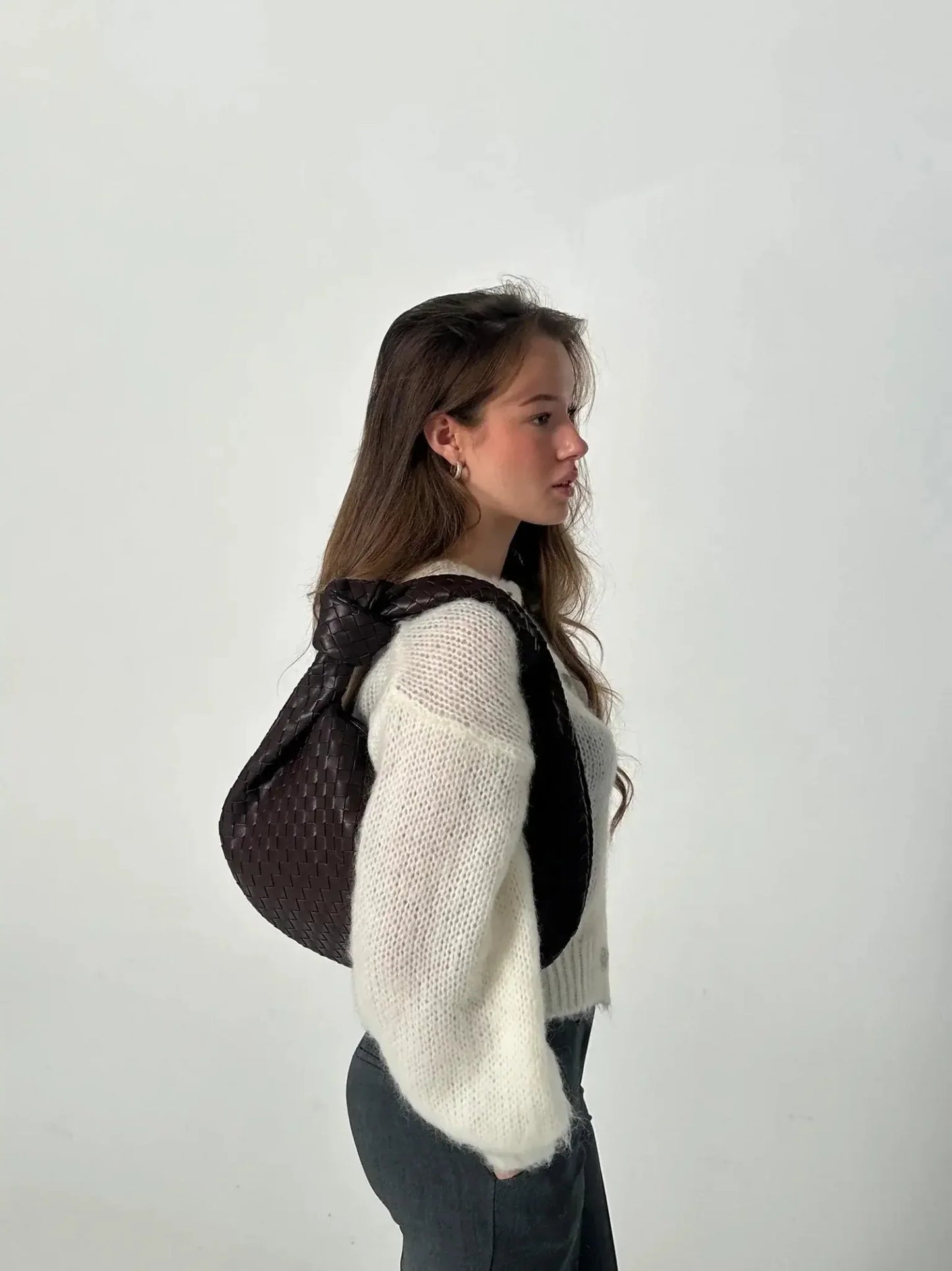 Sac Bandoulière Tressé Femme – Nœud Élégant & Format Compact