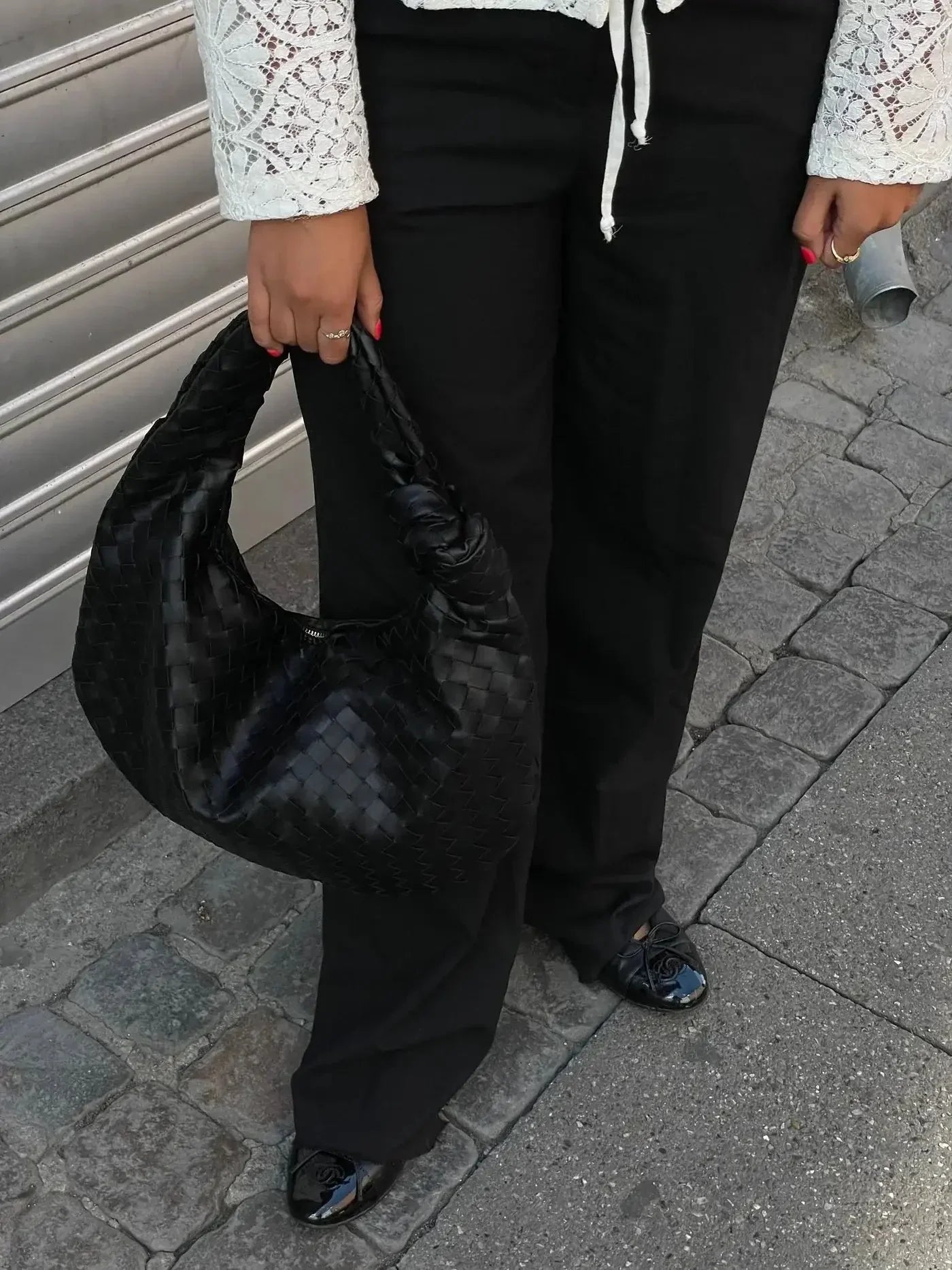 Sac Bandoulière Tressé Femme – Nœud Élégant & Format Compact