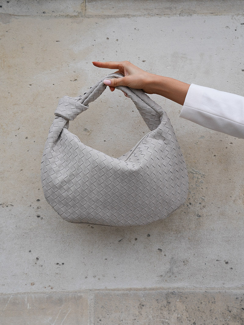 Sac Bandoulière Tressé Femme – Nœud Élégant & Format Compact