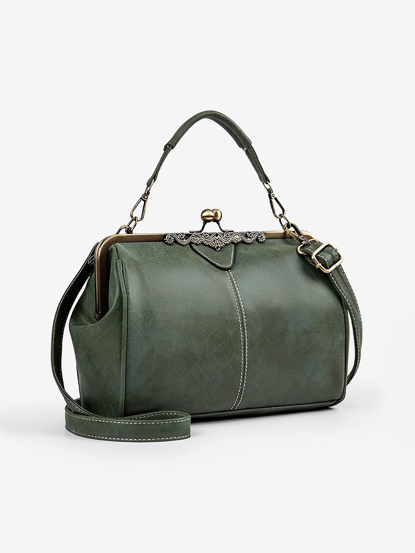 Sac à Main Vintage Femme – Sac Bandoulière Élégant à Fermoir Rétro