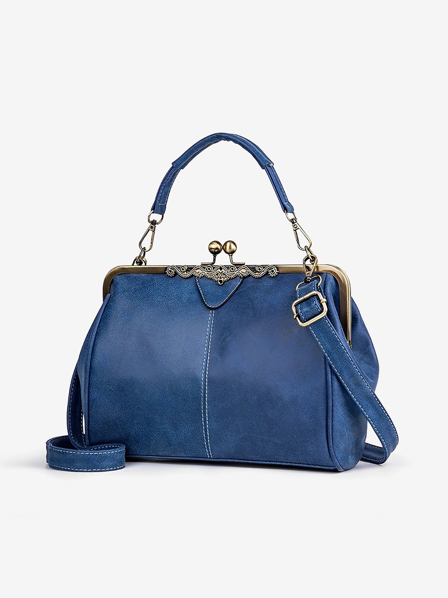 Sac à Main Vintage Femme – Sac Bandoulière Élégant à Fermoir Rétro