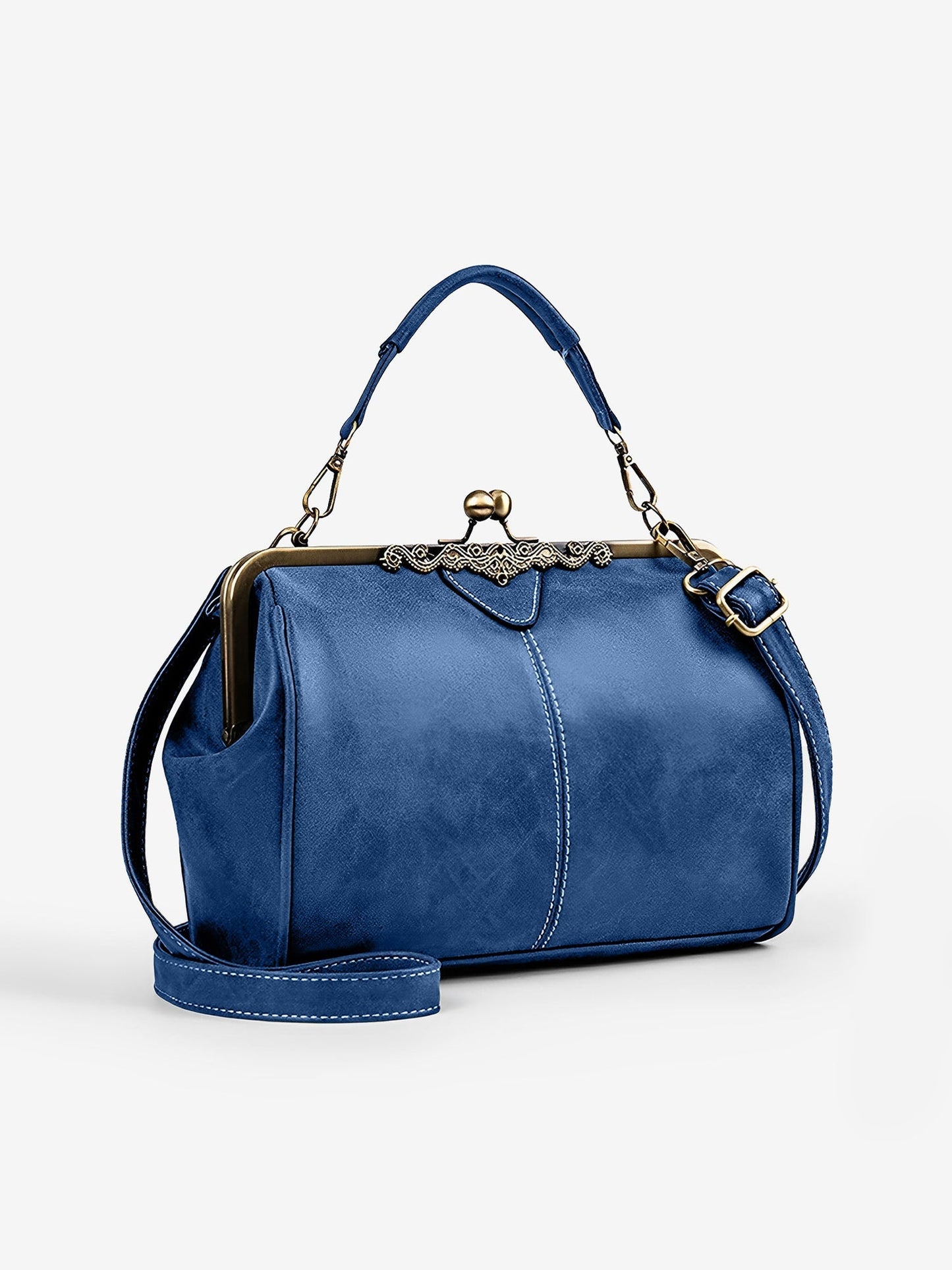 Sac à Main Vintage Femme – Sac Bandoulière Élégant à Fermoir Rétro